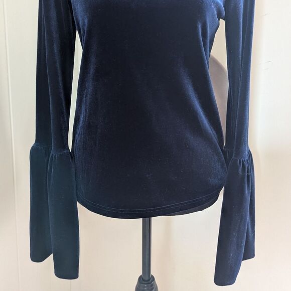 Torn by Ronny Kobo Blue Velvet Whimsigoth Fairy Grunge Witchy Romantic Top S - Picture 5 of 12